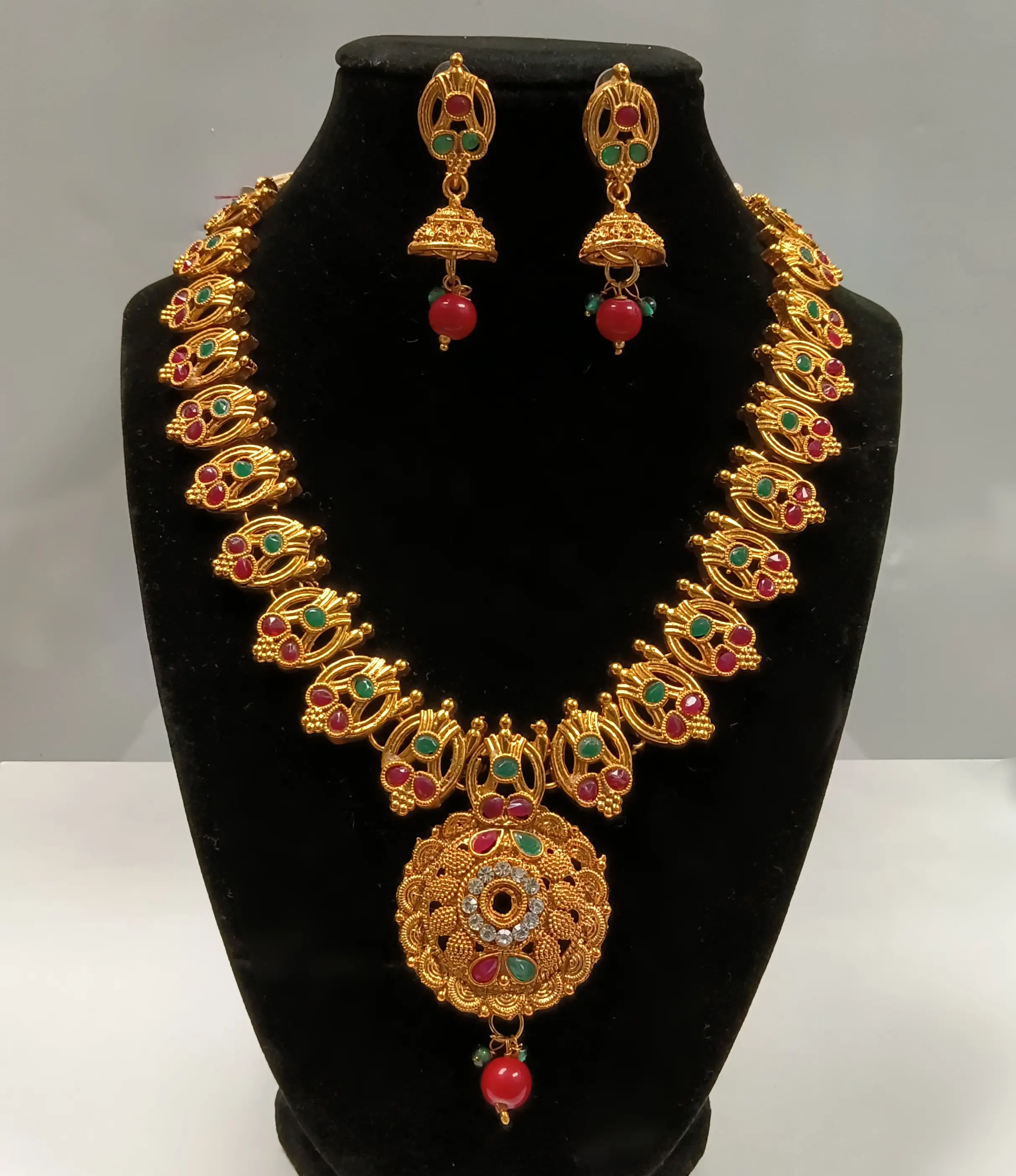 Cherry Apple Gold-Plated Adjustable Necklace Set