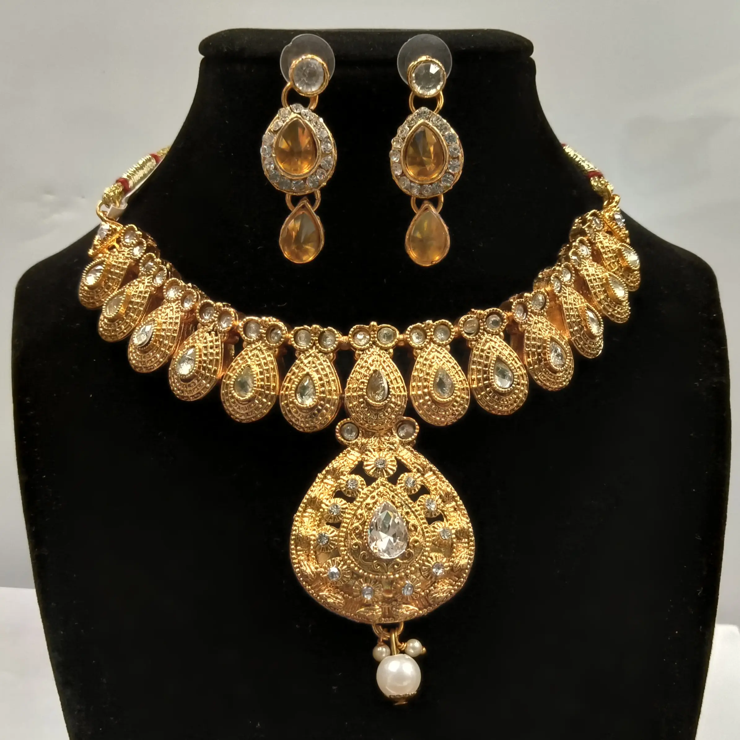 Canary Diamond Gold-Plated Adjustable Necklace Set
