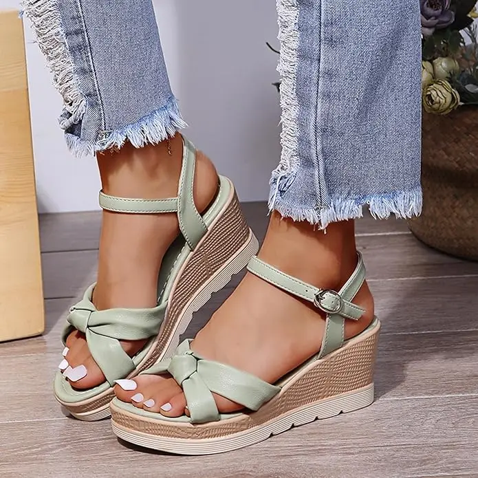 Comfortable Wedge Sandals for Women - 6.5 US