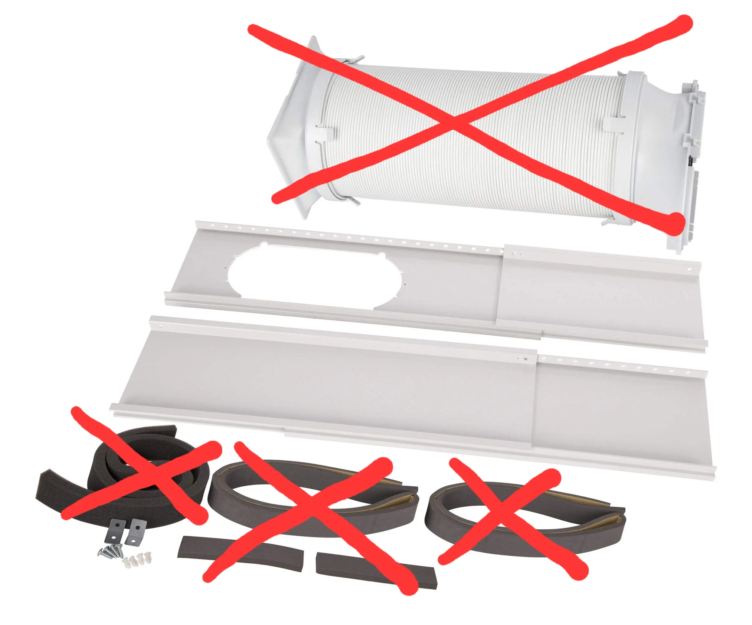 *MISSING PARTS* NOMA Accessory Kit For Portable Window Air Conditioner/AC, White