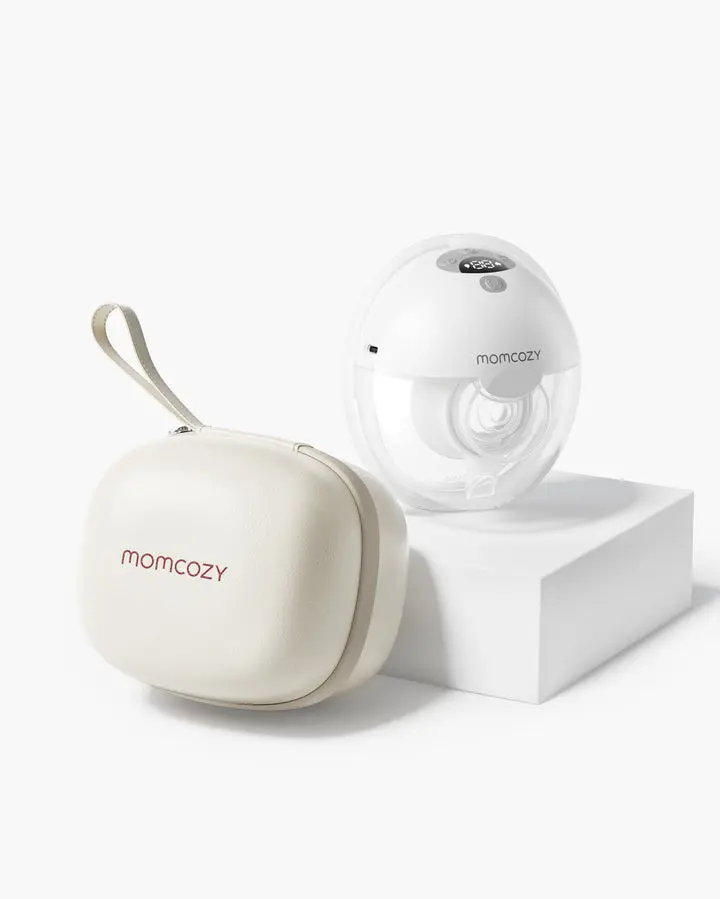 MOMCOZY M5 Wearable Breast Pump Easy to Carry Set - One Pump, Lilac