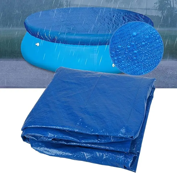 9ft Round Blue Swimming Pool Cover 2.9