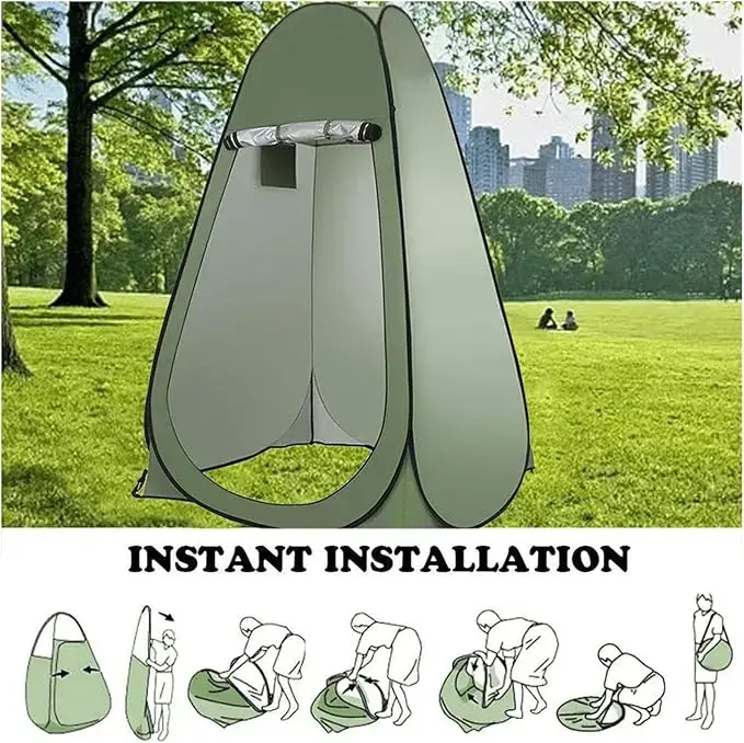 Portable Outdoor Camping Tent Shower Tent Mobile Fishing Photography Tent (Green)