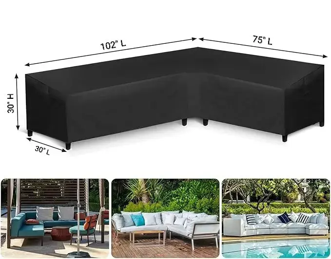 Patio L-Shaped Sectional Sofa/Chairs Waterproof Cover