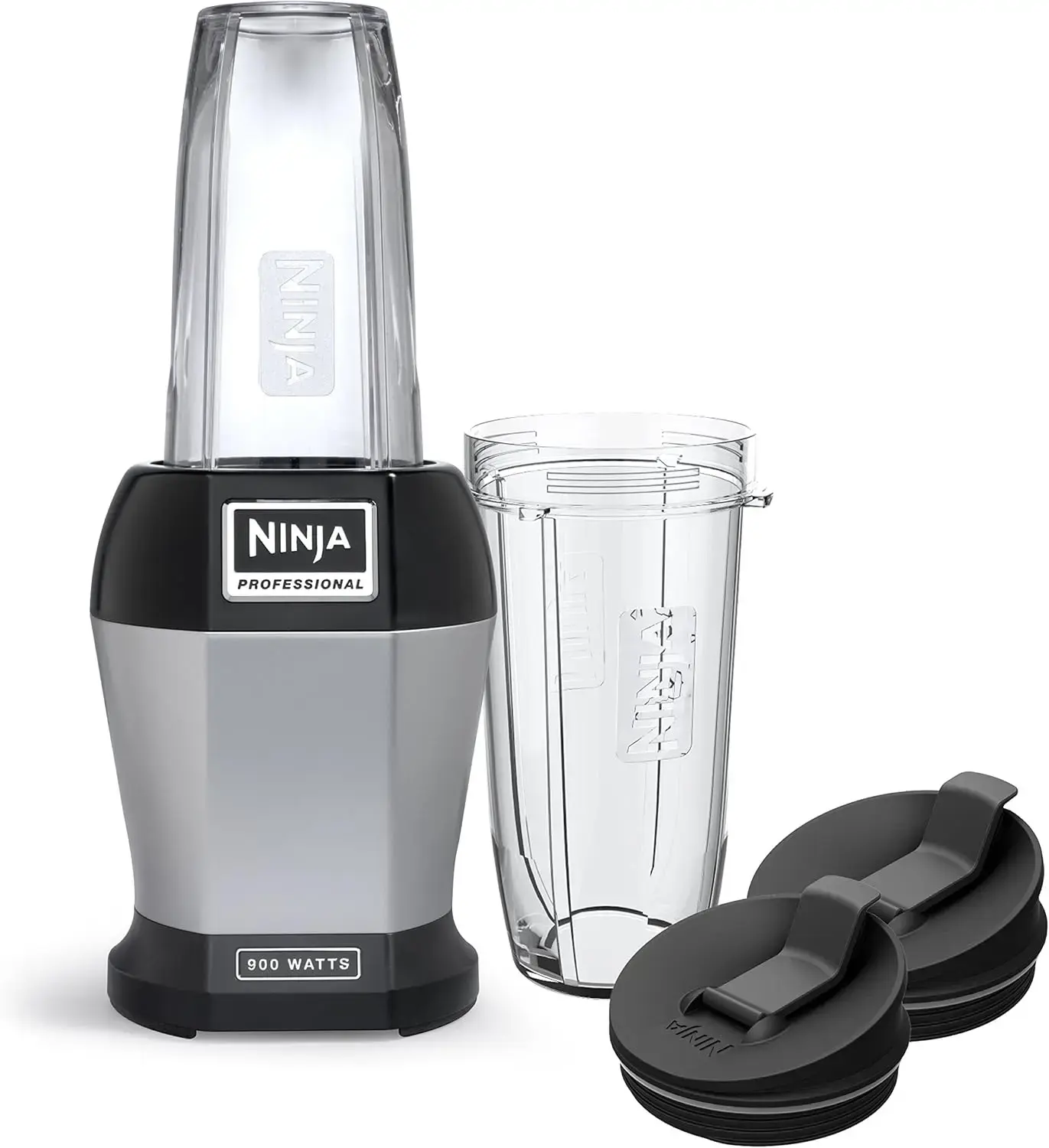Nutri Ninja BL450C, Nutri Pro Personal Blender For Juices, Shakes & Smoothies, 18 and 24 Oz cups, Black/Silver, 900W