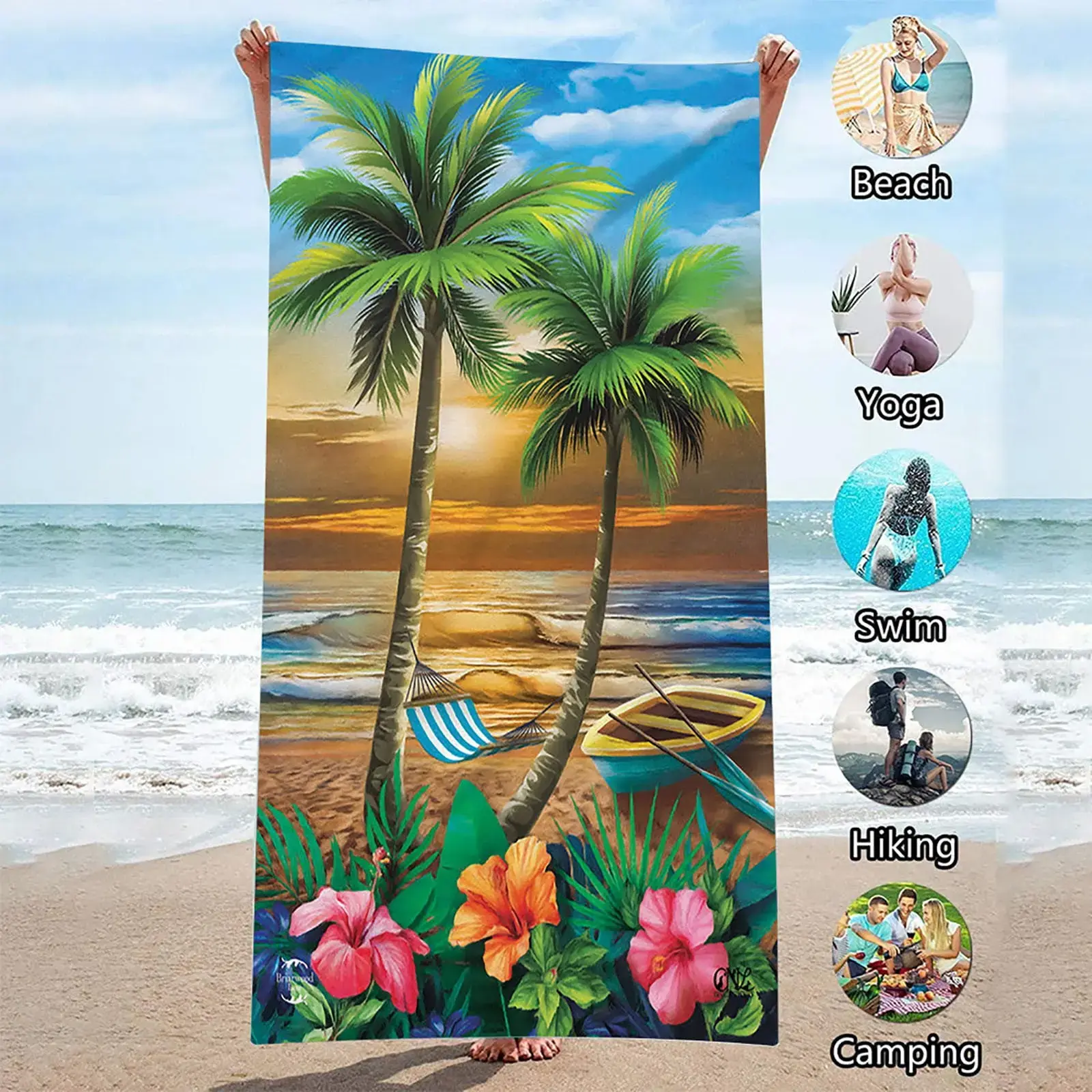 Palm Tree Towel Lightweight (150cm x 70cm)