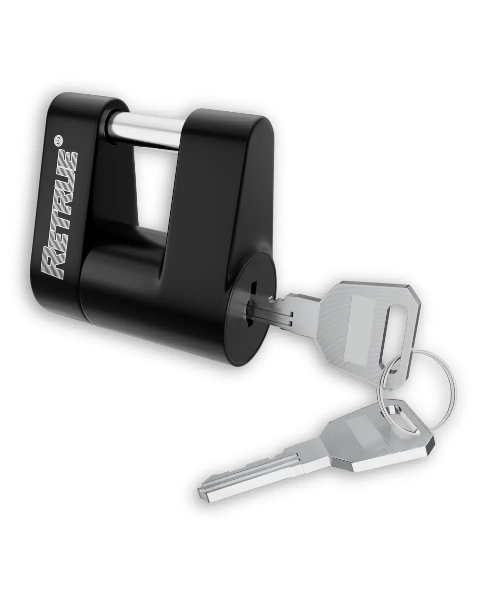 RETRUE 1/4" Trailer Coupler Tongue Lock Pin – Heavy Duty Latch-Type Coupler Lock for Boat Trailer, Utility Trailer & Jet Ski Trailer Anti Theft Security