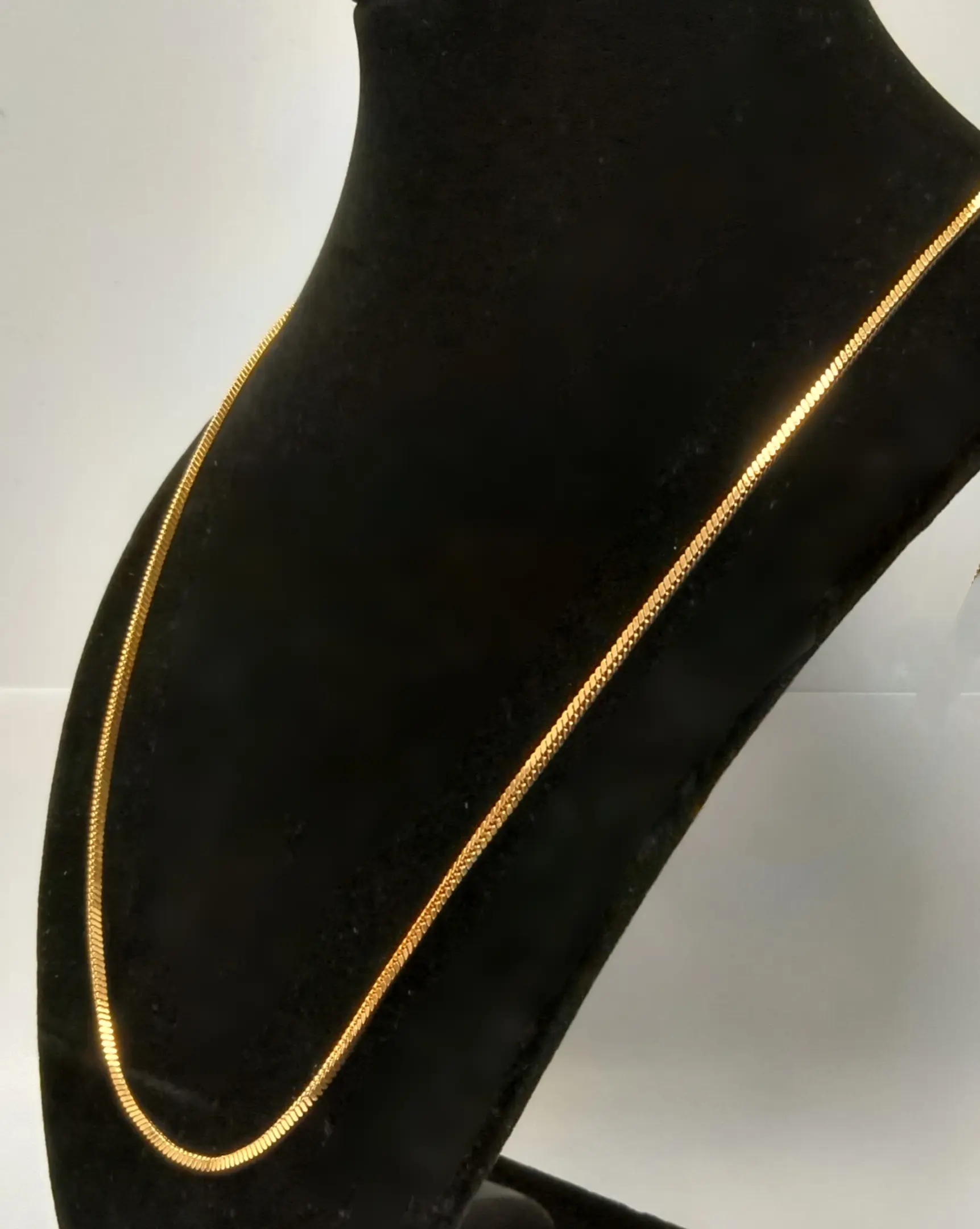 Long Simple Gold Plated Chain Necklace